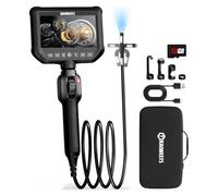 Caméra endoscopique industrielle à articulation bidirectionnelle avec lumière, portée d'inspection de 1 m for les mécaniciens automobiles et aéronautiques(S43-8MM-Screen)