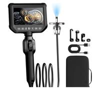 Caméra endoscopique industrielle à articulation bidirectionnelle avec lumière, portée d'inspection de 1 m for les mécaniciens automobiles et aéronautiques(S43-8MM-OTG)