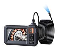 Camera Endoscopique Inspection 5/10 metres avec Ecran LCD 10.9 cm 1080p HDet Objectif 8 MN 8 LED Cable Semi Rigide 10 m Etanche ip67 3 Accessoires offerts 1 Crochet 1 Aimant 1 Miroir (5 METRES)