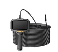 Caméra endoscopique portable, écran 4,3 pouces, câble rigide 2-100 mètres, HD1080P, objectif frontal 8 mm/5,5 mm, endoscope d'inspection de canalisations(20m,5.5MM Front Camera)