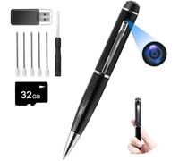 Caméra espion - 123 - Stylo - 1080P - Noir - Enregistreur vocal et vidéo surveillance