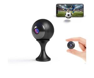 Camera Espion, 4K Mini AI Caméra de Surveillance WiFi (2,4G/5G), Détection Personnes et Animaux, Vision Nocturne HD, Stockage Local & Cloud Sécurisé pour Sécurité Domestique, Garde d'enfants (AB-E1)