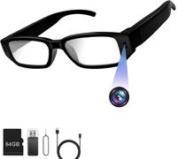 Camera Espion, 64Gb Mini Lunette Espion, 1080P Hd Camera Cachee Lunettes Portable Enregistreur Vidéo Caméscope Prise De Photos Pour Intérieur Extérieur[HDM5235271]