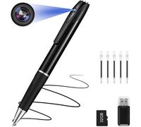 Caméra Espion Caméra Cachée Stylo 1080P Mini Caméra de Poche avec Carte 32 Go Caméra Stylo avec Enregistrement Vidéo