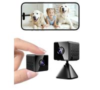 Caméra Espion Mini 4K avec Vision Nocturne et WiFi - Caméra de Sécurité Intérieure avec Détection de Mouvement - Stockage Cloud et Carte SD / Batterie Intégrée - Vidéo en Temps Réel pour Maison et Sur
