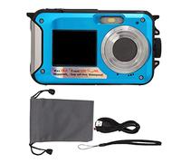 Caméra étanche Caméra sous-Marine 10 Pieds 2.7 K Full HD 48MP Zoom numérique 16X Appareil Photo numérique étanche Retardateur Double écrans Anti Shake pour la plongée en apnée(Bleu), Appareil pho