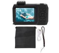 Caméra étanche Double écran 4K 65MP, Batterie Multifonctionnelle Longue Durée pour Les Activités de Plage et de Plongée en Apnée (Orange)