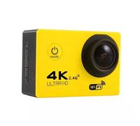 Caméra étanche,HD avec télécommande,WIFI,Outdoor Riding Caméra aérienne,Jaune