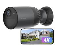 Caméra extérieure 4K batterie 10400mAh AOV, détection humains/véhicules, vision nocturne couleur,défense active audio bidirectionnel