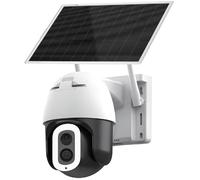 Caméra extérieure connectée - KYF - Wifi - Rotative - Panneau solaire déportée - 9W - Eclairage LED 800 Lm