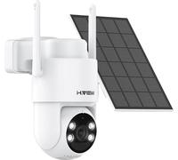 Caméra extérieure sans fil, résolution 3MP, angle de vision 90 degrés, alimentée par batterie, audio bidirectionnel, alimentée par énergie solaire