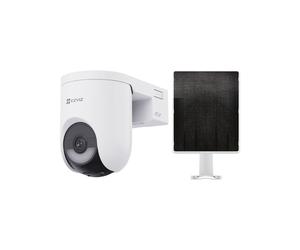 Caméra Ezviz HB8 Lite + Panneau solaire - 2K⁺, alimentée par batterie, Wi-Fi, panoramique et inclinaison, avec champ de vision.