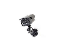 KOMELEC FRANCE Caméra Factice De Surveillance Bullet Avec Panneau Solaire Ip44 Noire Noir