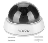 Caméra factice extérieure, Fausse caméra de sécurité factice, Moniteur simulé avec lumières Rouges Clignotantes IR simulées pour la Maison et Les Entreprises, supermarchés de sécurité,