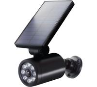 Caméra factice solaire Maclean SOL1801S clignotant LED détecteur de mouvement noir