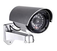 Caméra factice LED extérieure murale gris sécurité GUIZMAX - Caméra factice - Plastique - 2xAA - Non inclus