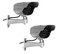 Caméra factice - lot de 2 - pour la surveillance des caméras de vidéosurveillance à énergie solaire