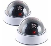 Caméra factice - VISORTECH - Dôme 360° - LED rouge - Sans fil - Plastique