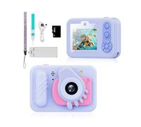 Caméra flottante étanche pour enfants, résolution 48 MP, grossissement 8x, ABS solide, construction avec cordon de serrage