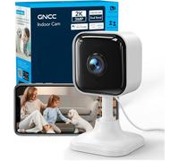 Caméra GNCC 2K WiFi intérieure 3MP pour bébé/animaux - Vision nocturne IR, détection IA, audio bidirectionnel, compatible Alexa