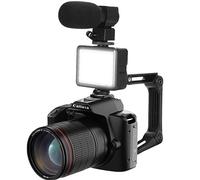 Caméra HD WiFi DSLR 4K Double caméra 64 Millions de beauté d'enregistrement Photos numériques Vision Nocturne Immortalisez Facilement Vos Plus Beaux Moments(D5+Light+Lens+Mac+Stand)
