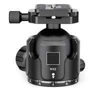 Camera Head Mount, Rotule de trépied à Center de Faible gravité, Double Encoche en U, rotule panoramique à sphère Ultra-Basse avec Plaque à dégagement Rapide