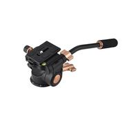 Camera Head Mount, Tête de trépied vidéo à Amortissement à 3 Voies en Alliage d'aluminium, avec poignée de Barre panoramique, Prise de Vue panoramique à 360 °, Trou de vis 1/4 "3/8"