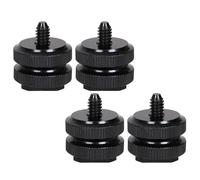 Camera Hot Shoe Mount to 1/4inch-20 Tripod Screw Adapter,Flash Shoe Mount for DSLR Camera Rig (Pack of 4)