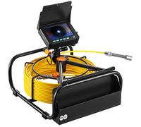 VEVOR Caméra Inspection Canalisation 50 m Endoscope Drain avec Écran 4,3'' avec Lumière 6 LED Réglables, Carte SD 16 Go, Zoom 3X, Vidéo, Étanche IP68, pour Conduit, Égout, Plomberie, Tuyaux, Maison