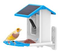 Caméra intelligente pour mangeoire à oiseaux avec identification par IA - Alimentation solaire HD 1080p, vidéos automatiques d'oiseaux, alertes instantanées, reconnaissance de plus de 11 000 espèces