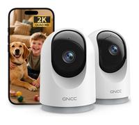 Caméra Intérieure 2K 360° WiFi IA, Détection Humaine, Suivi Intelligent, Compatible Alexa/Google, Sirène, Bébé/Animaux