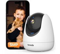 Caméra Intérieure 3K/5Mp Ptz Wifi 6 Camera 360°, Détection Ai (Humain/Pleurs Bébé/Mouvement), Suivi Auto, Appel En Un Clic, Vision Nocturne 12M, Compatible Alexa- Cp7 V2.0