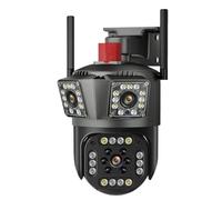 Caméra IP 6K 12MP PTZ, trois écrans, Zoom 8X, Protection de sécurité, détection humaine de mouvement, vidéosurveillance IP extérieure, survalance(6K 12MP No Card)