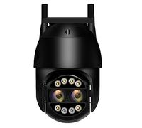 Caméra IP 8MP 4K PTZ Zoom 8x double objectif détection humaine caméra de vidéosurveillance 4MP caméra de Surveillance extérieure for maison intelligente(4MP With 64G Card)