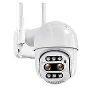 Caméra IP 8MP 4K PTZ Zoom 8X Double Objectif détection Humaine caméra de vidéosurveillance extérieure CCTV caméra de Surveillance vidéo(4MP,128G SD Card)