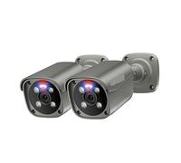 Caméra IP extérieure bidirectionnelle 4K 8MP PoE, système de vidéosurveillance H.265, détection Mouvement, Alerte e-Mail