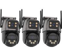 Caméra IP, résolution 4K, double objectif, 3PCS PAS de carte, prise UE