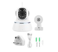 Camera IP sans fil WiFi HD 720P avec vision nocturne et detection de mouvement, carte TF 32 Go, 100-240 V (Royaume-Uni)
