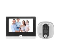 Caméra Judas de Porte Intelligente, Visionneuse de Sonnette Numérique WiFi 4,3 Pouces avec Enregistrement HD 1080P, Détection de Mouvement et Interphone Bidirectionnel, Sonnette