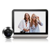 Caméra Judas de Porte sans Fil, écran LCD HD de 4,3 Pouces, Sonnette Visuelle Grand Angle 120, Visionneuse de Porte Numérique, Visionneuse de Judas de Porte, Sonnette Vidéo 1080P