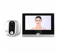 Caméra Judas de Porte, Visionneuse de Porte WiFi Intelligente avec Interphone Bidirectionnel, Sonnette Numérique Visuelle pour la sécurité de la Maison, Vidéo et Audio HD,