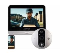 Caméra judas numérique connectée avec écran couleur et vision nocturne Somikon