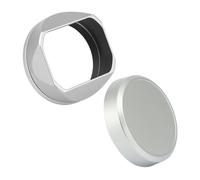 Camera Lens Hood, Capuchon carré en métal for Objectif, Compatible avec Fujifilm Fuji X100V X100F X100T X100S X100 X70, avec Bague d'adaptation de 49mm,for Parts(LH-X54W-Cap)