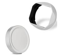 Camera Lens Hood, Pare-Soleil carré à baïonnette en métal, Compatible avec Sony FE 50/40mm F2.5 G FE 24mm F2.8 G, Abat-Jour avec Capuchon,for Parts(Silver)