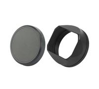 Camera Lens Hood, Pare-Soleil carré en métal avec Capuchon d'anneau Adaptateur 49mm, Compatible avec Fujifilm Fuji X100V X100Vi X100F X100T X100S X70,for Parts(Black)