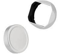 Camera Lens Hood, Pare-Soleil carré en métal, Compatible avec Les Accessoires d'appareil Photo Fujifilm GFX100RF GFX 100rf Argent LH-GFXRF-IIS+Cap-GFXRF-IIS,for Parts