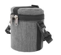 Camera Lens Protection Protective Sacch Sac à Poignée Supérieure Résistante à l'eau pour Lentille Focale Courte avec Bandoulière Réglable pour Le Sac de Lentille de Caméra DSLR (Grey)