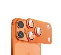 Camera Lens Protector for iPhone 17 Pro Max, Ultra-Thin Hd Tempered Glass Cover, Matte Metal Plate, Case Friendly, Anti-Scratch for iPhone 17 Pro Max Camera Lens Protector (Orange,for iPhone 17 pro)