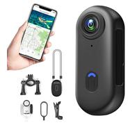 Caméra Mini Sport 4K WiFi, Miniature Étanche pour Moto/Vélo/Surf, Caméra Action Portable Légère avec Clip 360°, Idéale pour Running/Plongée/VTT - Cadeau Sport 2025