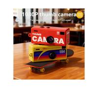 Caméra Miniature avec Enregistrement Vidéo HD 1080p, Objectif Grand Angle de 130, Écran LCD TFT et Carte Mémoire 8 Go (Format C).